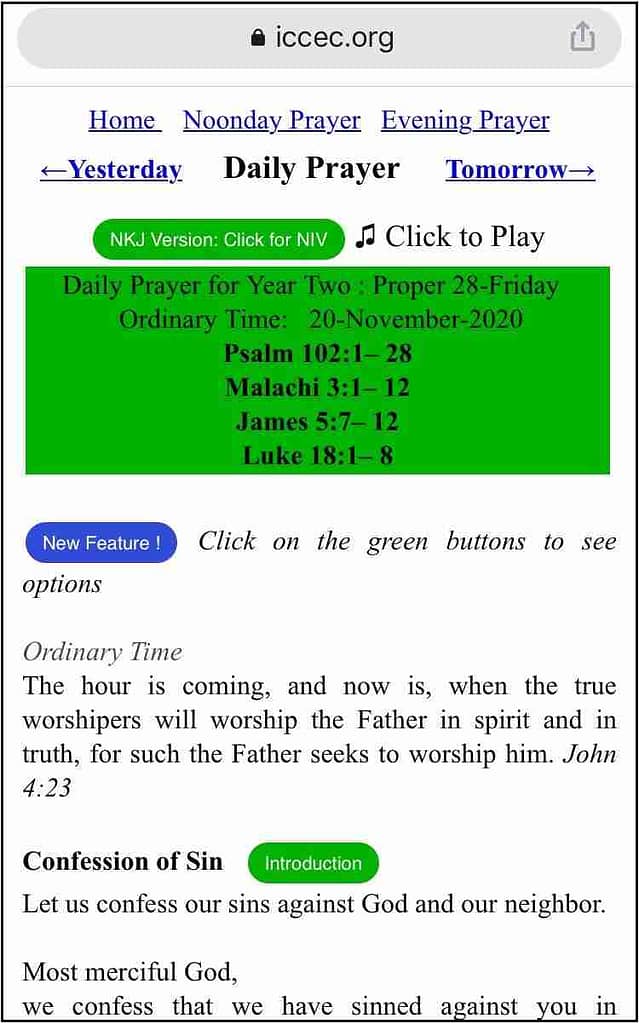 daily prayer
